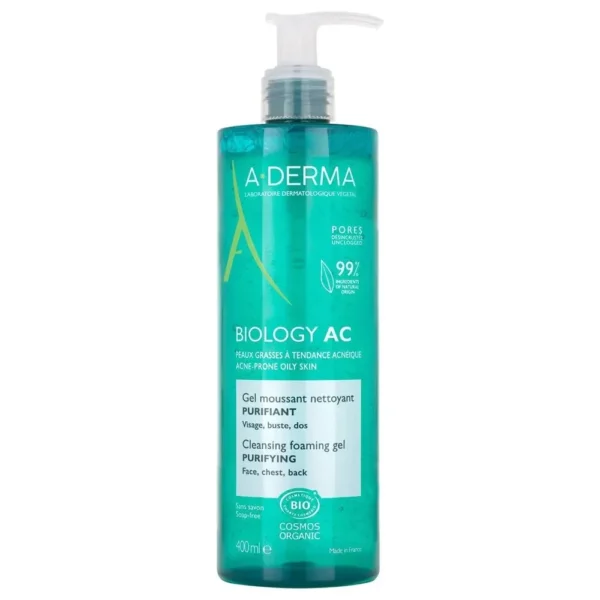 A-Derma Biology Ac Gel Moussant Nettoyant Purifiant 200Ml