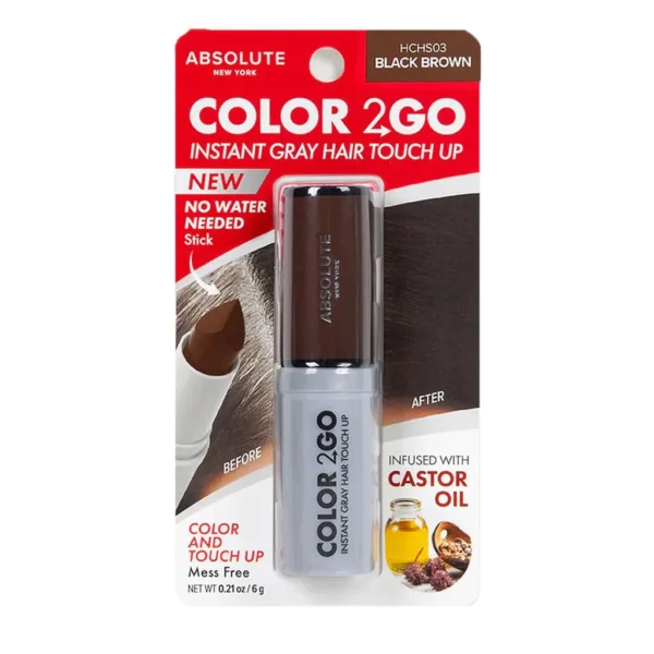 Absolute Color 2 Go Hair Stick Cheveux 03 Black Brown