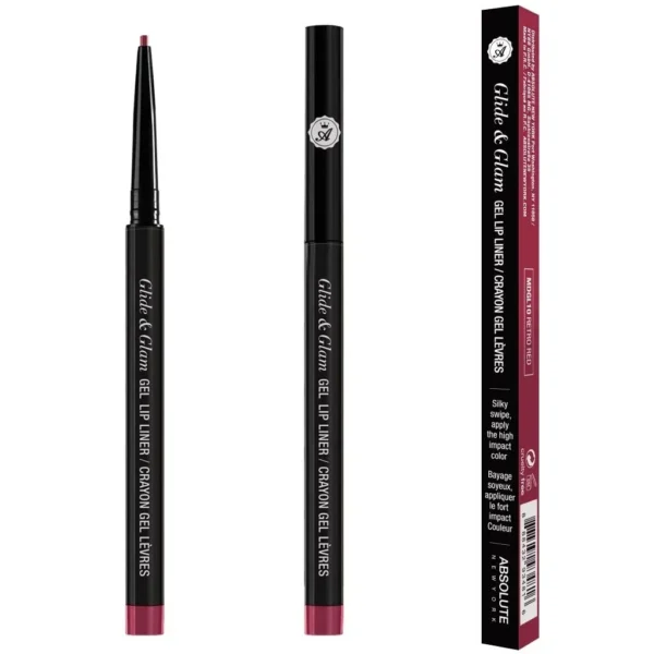 Absolute Glide & Glam Gel Lip Liner Crayon Gel Lèvres 10 Retro-Red