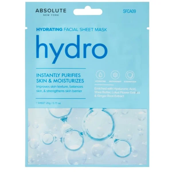 Absolute Hydrating Facial Sheet Mask Masque Hydratant 20G