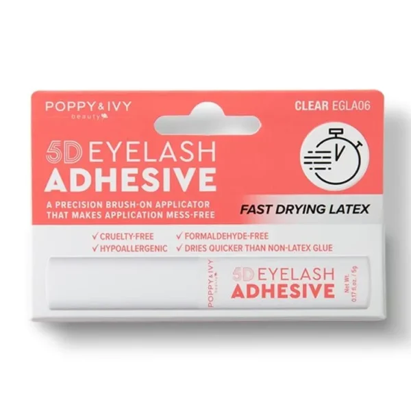 Absolute Poppy & Ivy Eyelash Brush Adhesive Latex Séchage Rapide Clear