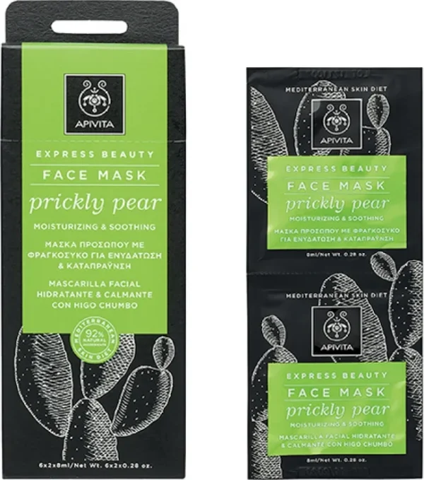Apivita Express Beauty Masque Visage Figue De Barbarie 2X8Ml