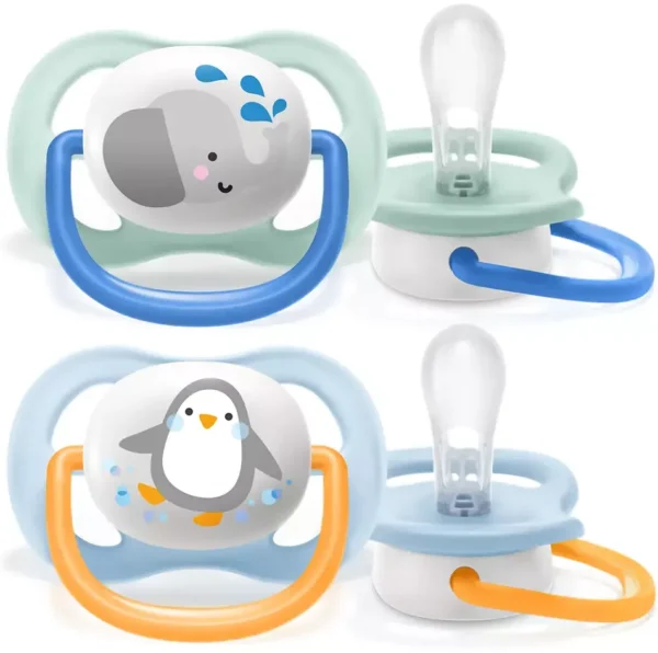 Avent Ultra Air Animals Sucette Orthodontique 0-6M Garçon 2U