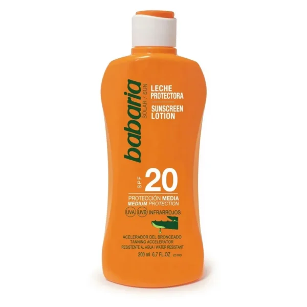 Babaria Lait Protecteur Solaire Spf20 À L'Aloe Vera 200Ml