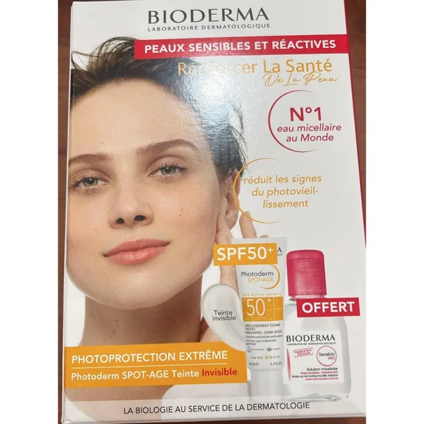Bioderma Photoderm Spot-Age Spf50+ 40Ml + Sensibio H2O Eau Micellaire 100Ml Offerte