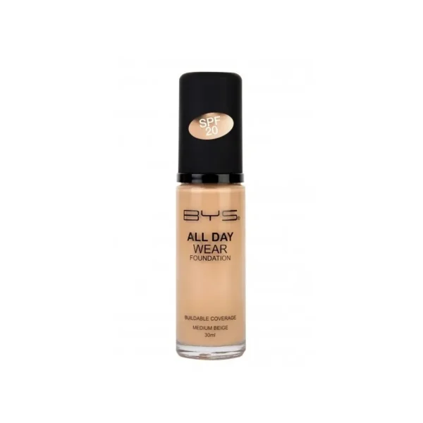 Bys All Day Wear Foundation Spf20 Medium Beige