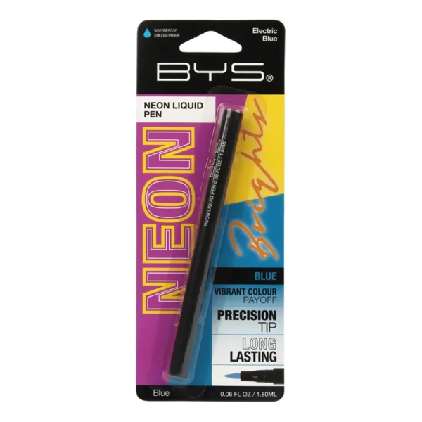 Bys Neon Liquid Pen Eyeliner Feutre Electric Bleu