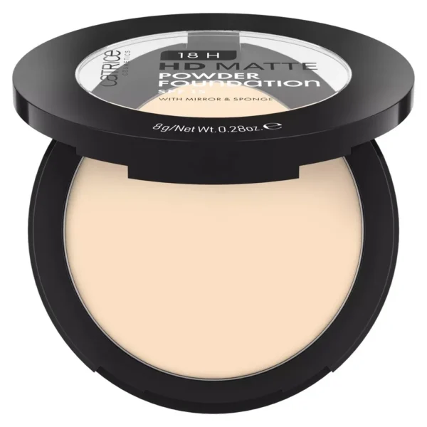 Catrice 18H Hd Matte Powder Foundation Fond De Teint 001C