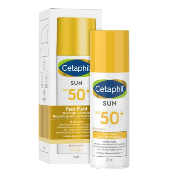 Cetaphil Sun Face Fluid Spf50+ Visage Light-Medium 50Ml