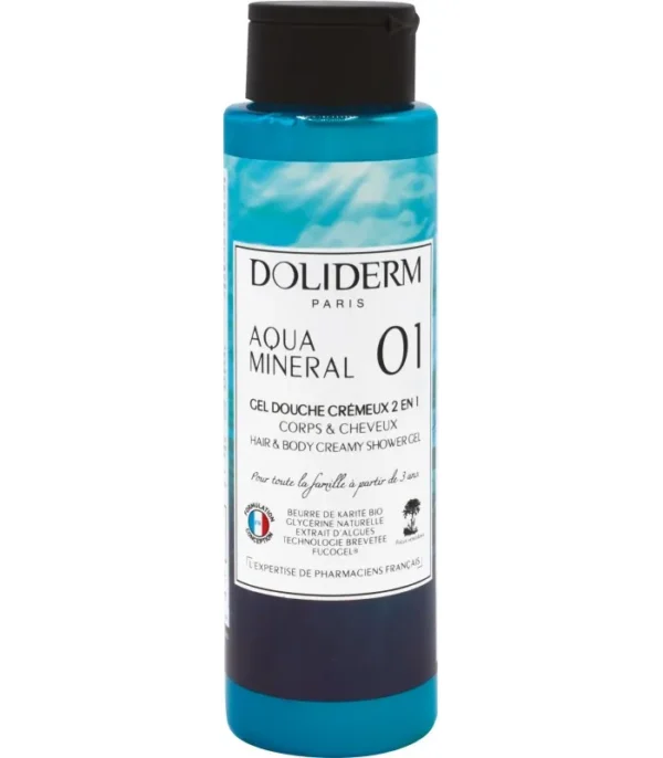 Doliderm Gel Douche Crémeux 2-En-1 N°01 Aqua Mineral 200Ml