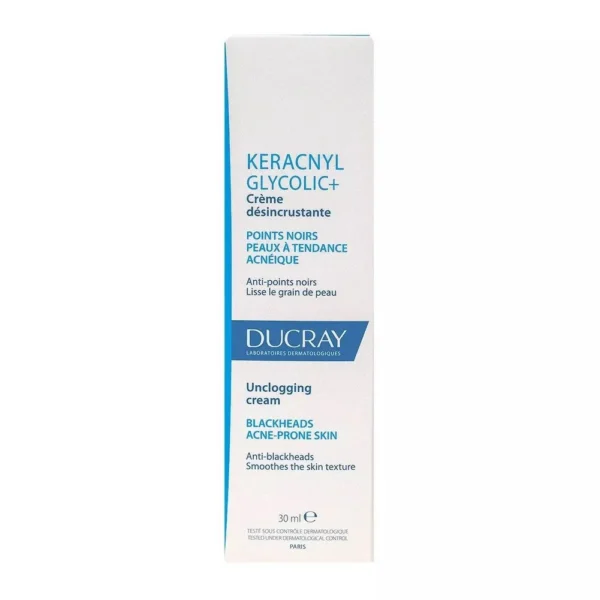 Ducray Keracnyl Glycolic+ Crème Désincrustante Points Noirs 30Ml