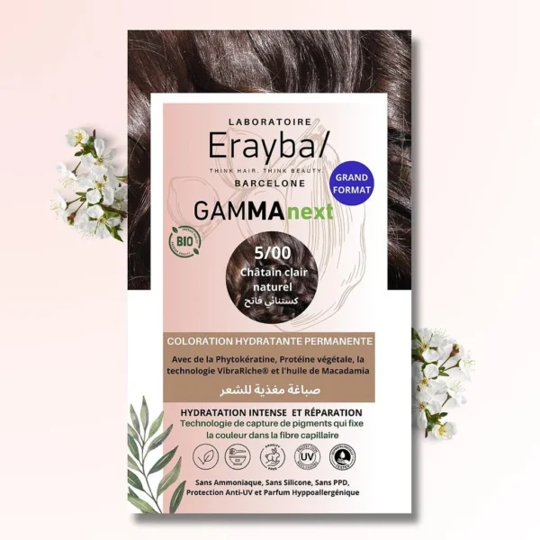 Erayba Gamma Next Coloration Hydratante Permanente 5/00 Châtain Clair Naturel 100Ml
