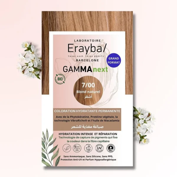 Erayba Gamma Next Coloration Hydratante Permanente 7/00 Blond Naturel 100Ml