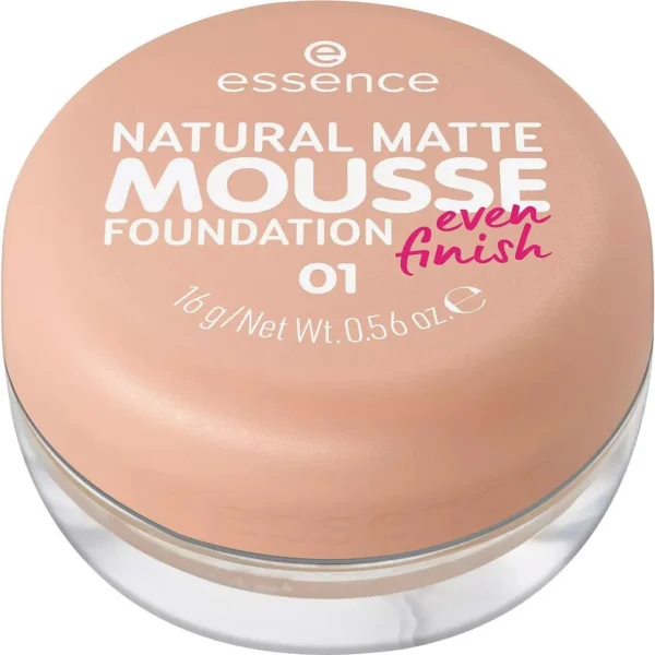Essence Natural Matte Mousse Foundation Fond De Teint 01