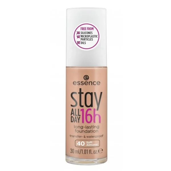 Essence Stay All Day 16H Fond De Teint Longue Tenue 40 Soft Almond