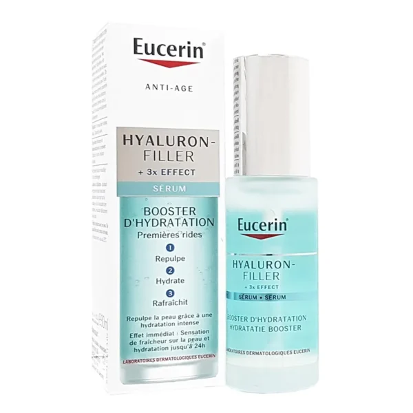 Eucerin Hyaluron-Filler + 3X Effect Sérum Booster D'Hydratation 30Ml