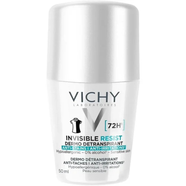 Vichy Invisible Resist Dermo Détranspirant 72H Déodorant Roll-On 50Ml